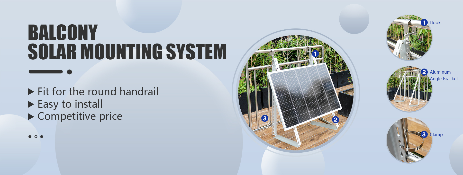 Sistema de montaje solar de balcón