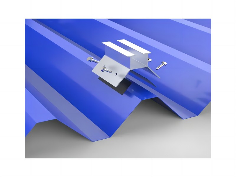 Abrazadera de costura vertical solar trapezoidal de aluminio para techo personalizado