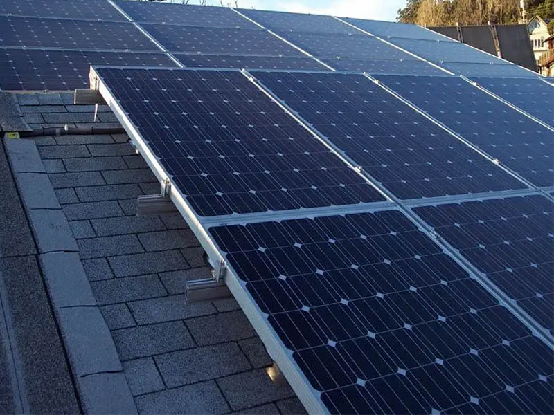 Sistema de montaje de riel de aluminio con panel solar fotovoltaico para techo de tejas YRK-Roof05