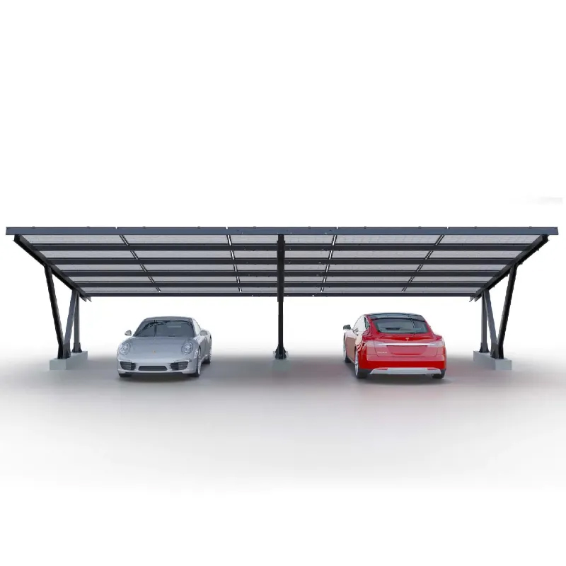 Carport de panel solar de aluminio con impermeable YRK-Carport05