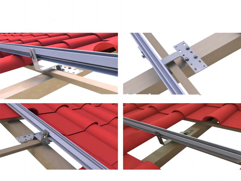 Sistema de soporte de estructura de montaje de gancho solar para techo YRK-Roof07