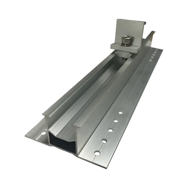Sistema de montaje en panel solar Mini riel de aluminio solar YRK Rail 01